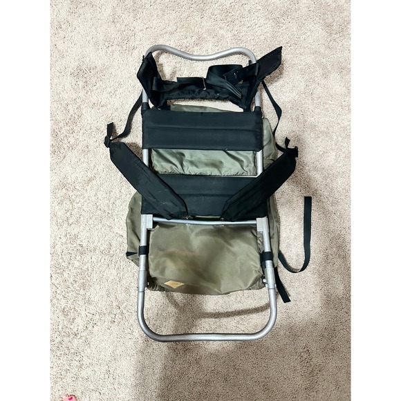 Hi Adventure External Frame Hiking Backpack Olive Green Vntge Trekking-Rucksack - Picture 4 of 7